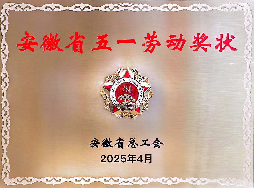 安徽省五一勞動(dòng)獎(jiǎng)狀