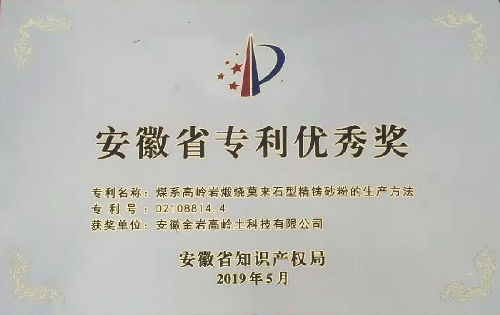 安徽省專利優(yōu)秀獎(jiǎng)